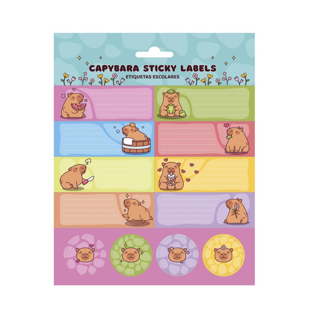 Grupo Erik - Capybara SelfAdhesive Labels Zelfklevende etiketten - Multicolours